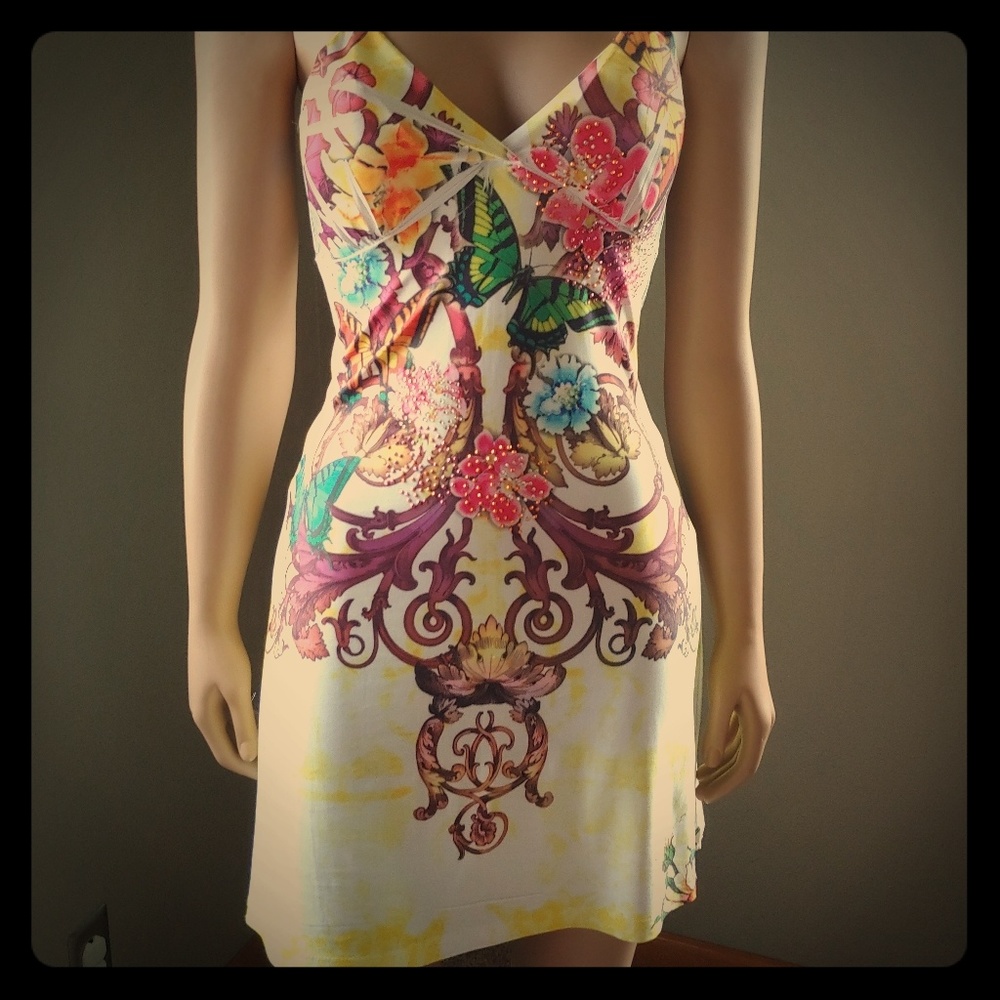 Hot tees mini spaghetti strap dress size M